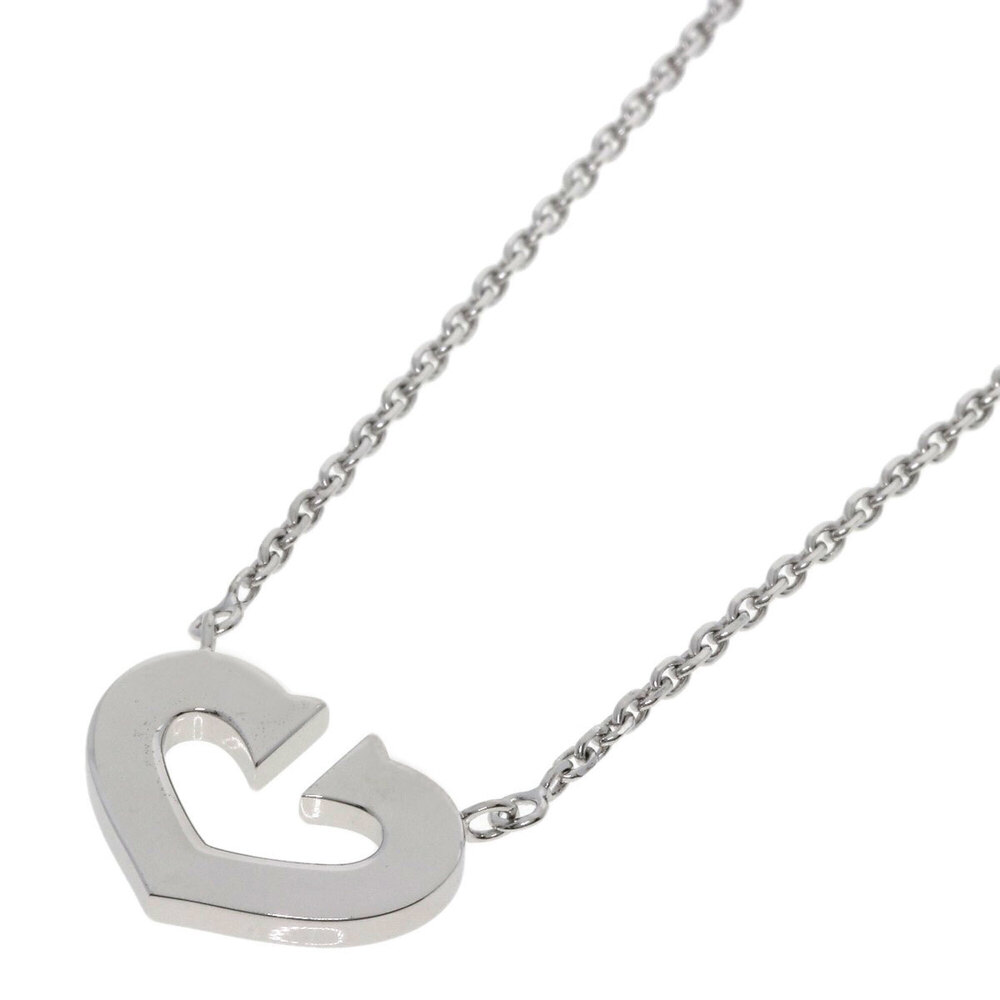 CARTIER 18k Silver Heart Necklace